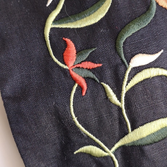 Vintage linen flowered long jacket - Picture 7 of 12